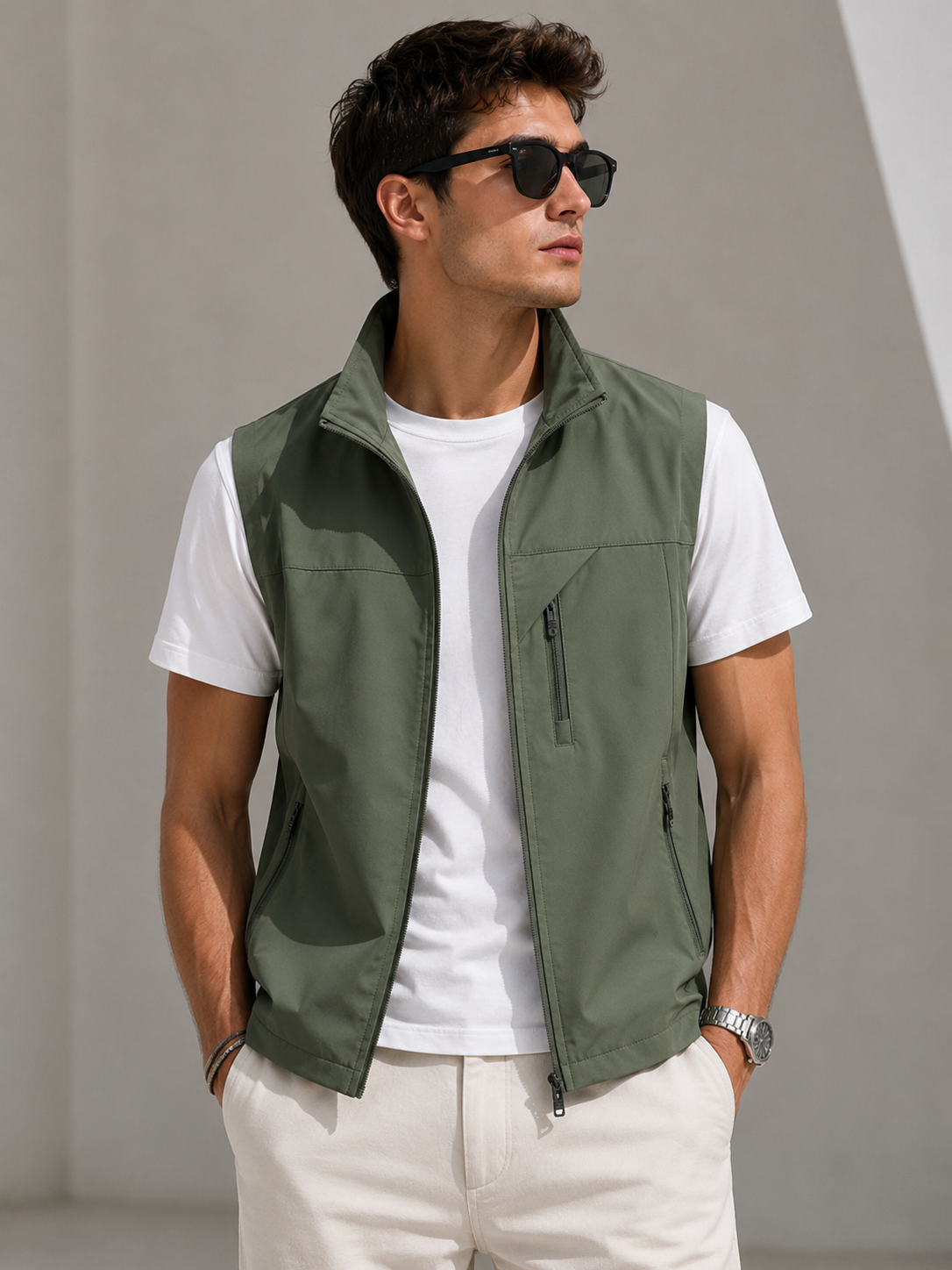 Men's Lightweight Zip-Up Vest | NOION