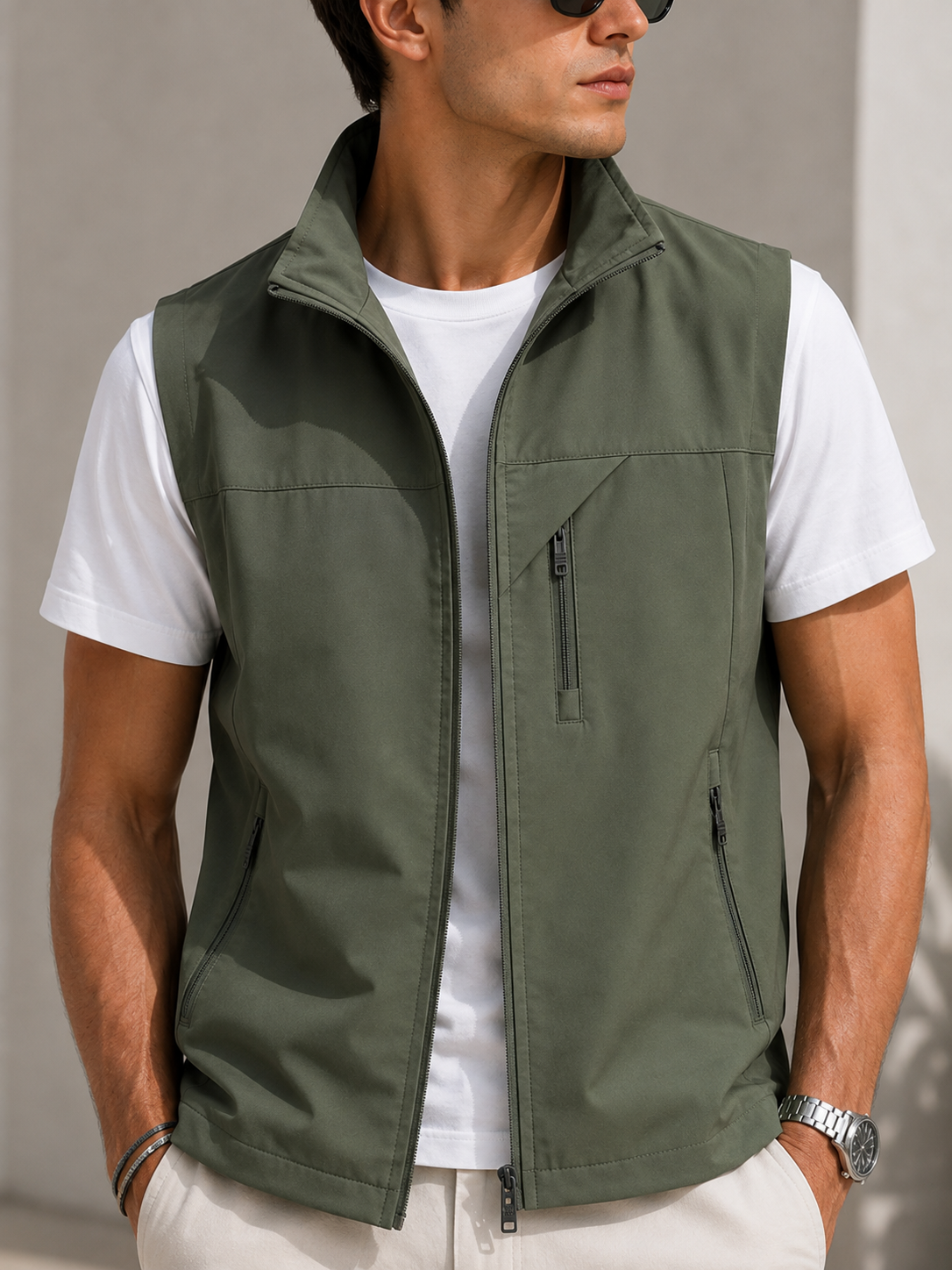 Men's Lightweight Zip-Up Vest | NOION